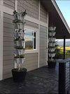 (6) DIY LARGE 18" Stackable Planters - Vertical Gardening Pots With Soil, Hydroton, Vermiculte, Perlite, or Coco Fiber - Perfect for Hydroponics and Aquaponics Too - Build Your Own Stacking Vertical Container Gardening System - For Growing Strawberries...