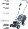 40V Cordless Lawn Mower with Brushless Motor - 13 Inch Lightweight 2-in-1 Push Mower, 5 Adjustable Cutting Heights, Low Noise & 40V Lithium-Ion Battery Included, Ideal for Small Yards - DGrove