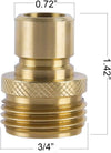 Garden Hose Quick Connect Brass Hose Quick Connectors Water Hose Connector 3/4"GTH (3 Female Coupler+ 6 Male Nipples)