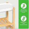 Wisuce Bamboo Plant Stands Indoor, 2 Tier Steel Tray Tall Corner Plant Stand Holder & Plant Display Rack for Outdoor Garden Indoor Home (1 - 2 Tier)