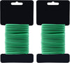 (2 Reel) Soft Plant Ties, Garden Ties TPR Flexible Durable Heavy Duty Twist Wire for Twine Tomatos Branches Vines and Tying Up Cable Wires (Green)(φ3.5mm，26feet)