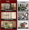 Plant Stand Indoor with Grow Light, 5-Tiered Tall Plant Stand Indoor, Metal Plant Shelf with Hanging Basket Hook and Adjustable Light, Ideal for Living Room, Garden, Patio (Black )