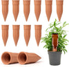 12 Pcs Self Watering Spikes Small Terracotta Plant Watering Stakes Devices Vacation Self-Watering Stakes for Indoor/Outdoor Plants - DGrove