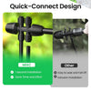 4 Packs 1/2''to 1/4''Barbed Tee Quick Connector,Drip Irrigation Fittings for 4-Way Connector