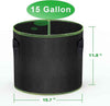 Grow Bags-15 Gallon, Garden Plant Bags with Handles, Thickened Nonwoven Fabric Aeration Planting Pots, Vegetable Gardening Fabric pots with Plant Tags & Seedling Bags(6Pack Potato Grow Bags)