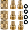 Garden Hose Quick Connect Brass Hose Quick Connectors Water Hose Connector 3/4"GTH (3 Female Coupler+ 6 Male Nipples)