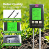 6-in-1 Soil Moisture Meter, 2026 New Digital Plant Temperature/Soil Moisture Test & PH Meter/Sunlight Intensity, Large Dial Soil Tester for Indoor & Outdoor Gardening, Lawn, Farm (1PCS)