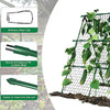 Cucumber Trellis, 4ft x 4ft Green Metal A-Frame Garden Trellis for Climbing Plants – Support for Cucumbers, Tomatoes, Peas, Beans, and Vines, Includes Netting, Fits Raised Beds