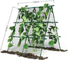 Cucumber Trellis, 4ft x 4ft Green Metal A-Frame Garden Trellis for Climbing Plants – Support for Cucumbers, Tomatoes, Peas, Beans, and Vines, Includes Netting, Fits Raised Beds
