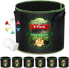 Grow Bags-15 Gallon, Garden Plant Bags with Handles, Thickened Nonwoven Fabric Aeration Planting Pots, Vegetable Gardening Fabric pots with Plant Tags & Seedling Bags(6Pack Potato Grow Bags)
