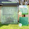 Lean-to Greenhouse with 3-Tier Shelves: Ohuhu Portable Walk-in Wall Mounted Green House with Mesh Windows, 79"x39"x83" Large Greenhouses with 2 Roll-Up Zipper Doors Reinforced Structure for Outdoors