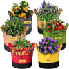 Grow Bags 7 Gallon,6 Pack Fabric Plant Pots with Handles Planter Bag for Outdoor Garden Planting Vegetables Flowers Fruit